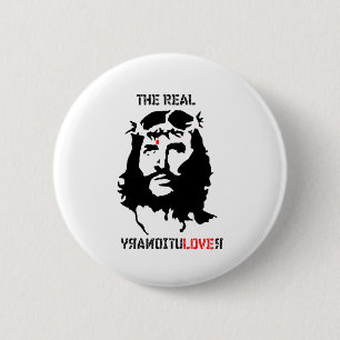 Jezus Christus - de echte revolutionair Ronde Button 5,7 Cm