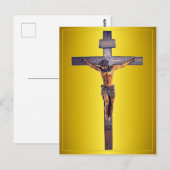 Jezus Christus de Savior Crucifix Briefkaart (Voorkant / Achterkant)