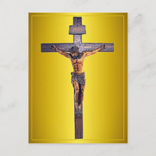 Jezus Christus de Savior Crucifix Briefkaart