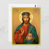Jezus Christus de Savior van het Wereld Briefkaart (Voorkant / Achterkant)