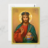 Jezus Christus de Savior van het Wereld Briefkaart (Voorkant / Achterkant)