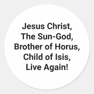 Jezus Christus de zonnegod Hankamer Artjunkhaus Li Ronde Sticker