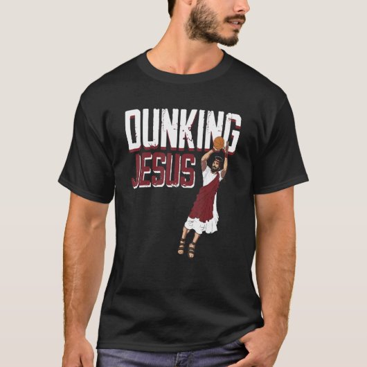 Jezus Christus die Basketball speelt 1 T-shirt (Voorkant)