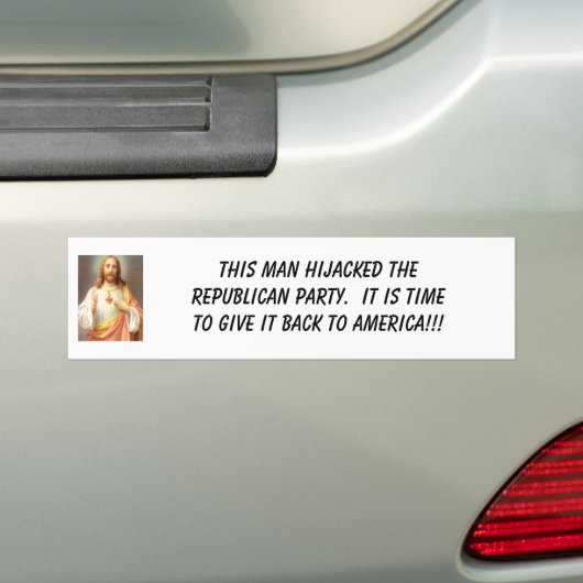 Jezus Christus, dit man heeft de Republikein gekaa Bumpersticker (Op auto)