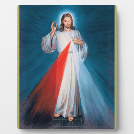 Jezus Christus Divine Mercy Sacred Heart van Jezus Fotoplaat (Voorkant)