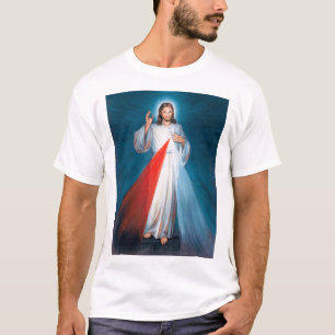 Jezus Christus Divine Mercy Sacred Heart van Jezus T-shirt
