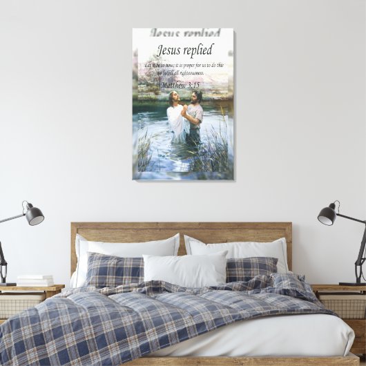 Jezus Christus Doop afbeelding twee vervagen Canvas Afdruk (Insitu (Slaapkamer))