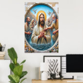 Jezus Christus Dopen Poster (Thuiskantoor)