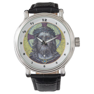 Jezus Christus en Compassie Kunst mozaïekhorloge Horloge