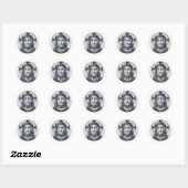 Jezus Christus en Compassie Kunst Zelfklever Ronde Sticker (Vel)