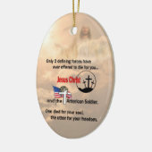 Jezus Christus en de Amerikaanse soldaat Ornament (Links)