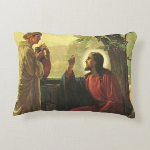 Jezus Christus en de goede Samaritaan bij de put Accent Kussen