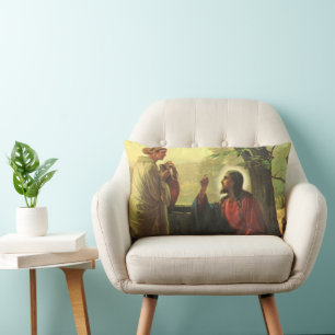Jezus Christus en de goede Samaritaan bij de put Kussen