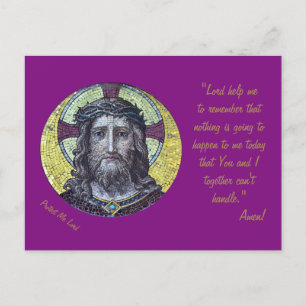 Jezus Christus en gebeden "Bescherm me Heer" / bri Briefkaart