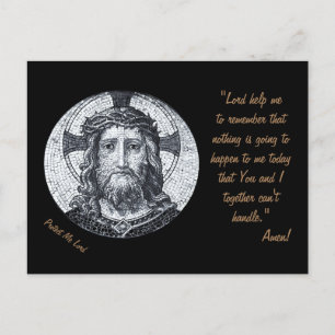 Jezus Christus en gebeden "Bescherm me Heer" / bri Briefkaart