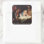 Jezus Christus en Maria, Bethlehem Kerst sticker (Tas)