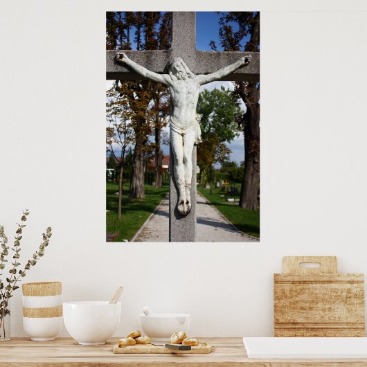 Jezus Christus gekruist Poster (Keuken)