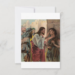 Jezus Christus geneest de blinde man Bedankkaart