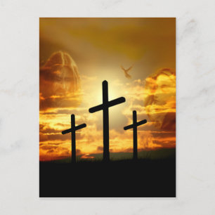 Jezus Christus Gezegende Maagd Mary Dove Calvery Briefkaart