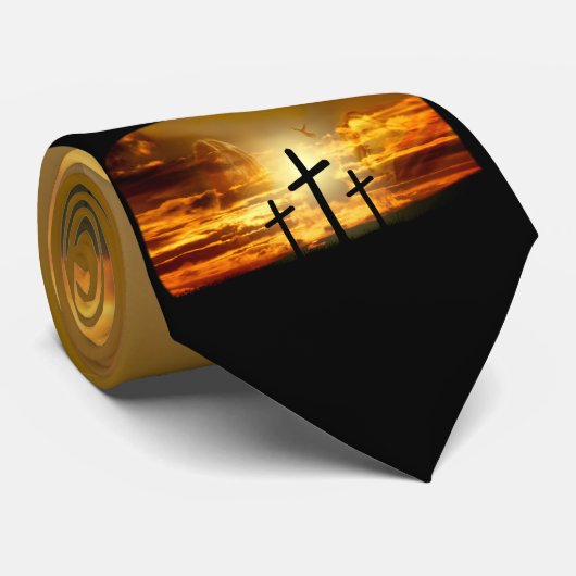 Jezus Christus Gezegende Maagd Mary Dove Calvery Stropdas (Opgerold)