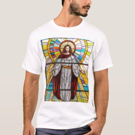 Jezus Christus Glas in lood Mural T-Shirt