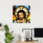 Jezus Christus Glas in lood Poster (Thuiskantoor)
