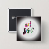 Jezus Christus God Zwarte Ovaal Abstract Vierkante Button 5,1 Cm (Voorkant /achterkant)