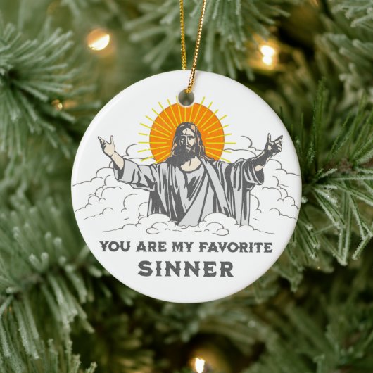 Jezus Christus grappig "Je bent mijn favoriete zon Keramisch Ornament (Boom)