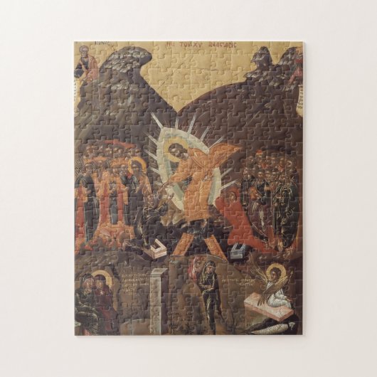 Jezus Christus Harrowing van de Hel Orthodoxe Icoo Legpuzzel (Verticaal)