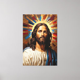 Jezus Christus - het licht van het geloof Canvas Afdruk