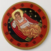 Jezus Christus, het Unslapende Ooggewricht Ronde Button 6,0 Cm (Voorkant)
