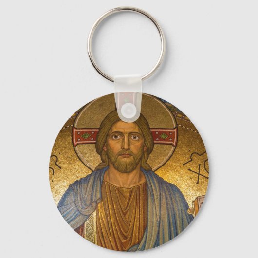 Jezus Christus IC XC Button Sleutelhanger (Voorkant)