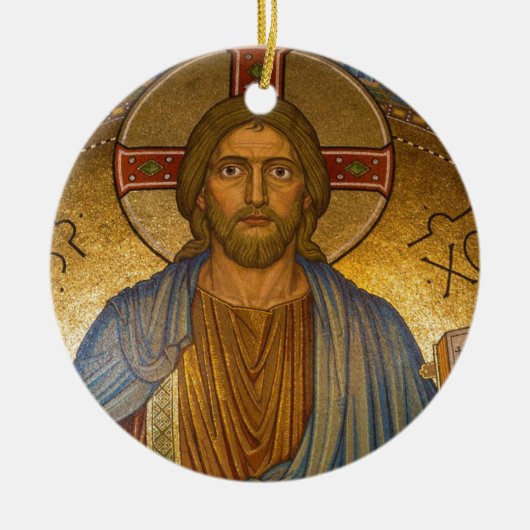 Jezus Christus IC XC Ornament Ronde (Voorkant)