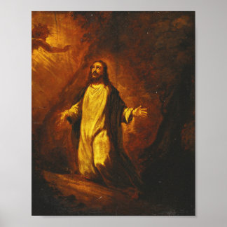 Jezus Christus in Gethsemane Poster