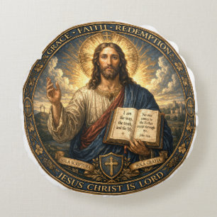 Jezus Christus is Heer Rond Kussen