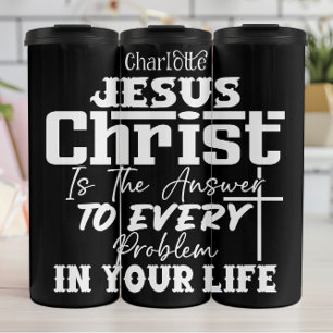 Jezus Christus is het antwoord Thermosbeker