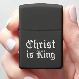 Jezus Christus is Koning Gotische Blackletter Grun
