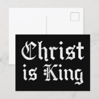 Jezus Christus is Koning Gotische Blackletter Grun