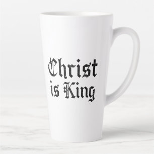 Jezus Christus is Koning Gotische Blackletter Grun Latte Mok