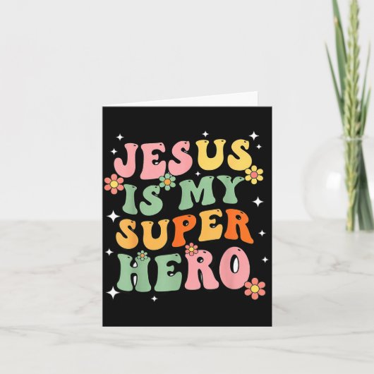 Jezus Christus Is Mijn Superheld Jezus Houdt Van J Kaart (Voorkant)