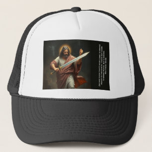 Jezus Christus Keert Terug met een Zwaard Truckerh Trucker Pet