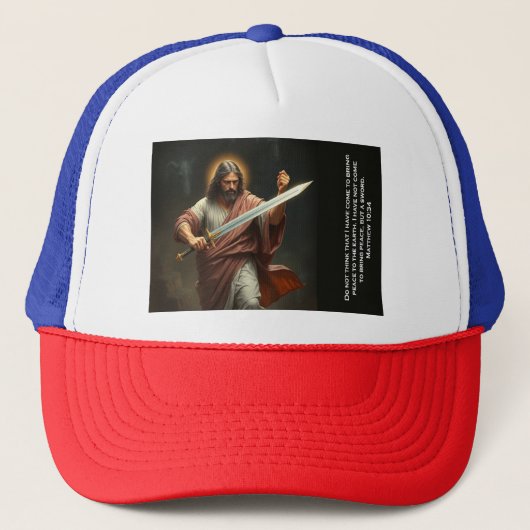 Jezus Christus komt terug met een trucker hoed Trucker Pet (Voorkant)