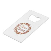 Jezus Christus Kredietkaart Flessenopener (Achterkant Gekanteld)