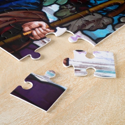 Jezus Christus Lamb Design Glass Art Destiny Legpuzzel (Zijkant)