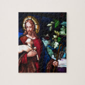 Jezus Christus Lamb Design Glass Art Destiny Legpuzzel (Verticaal)