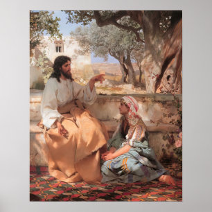 Jezus Christus Martha en Mary Poster