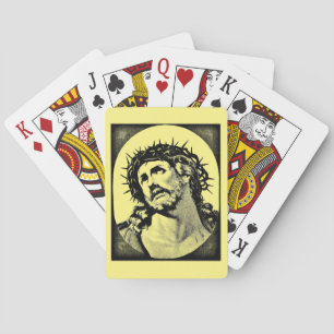 Jezus Christus met , doornkroonreligie Pokerkaarten