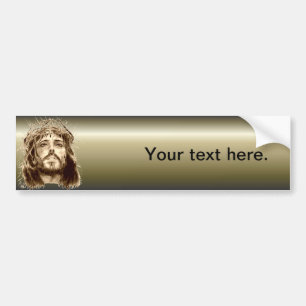 Jezus Christus met een Kroon van Thorns Bumpersticker