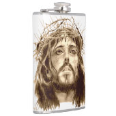 Jezus Christus met een Kroon van Thorns Heupfles (Rechts)