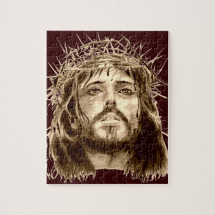 Jezus Christus met een Kroon van Thorns Legpuzzel